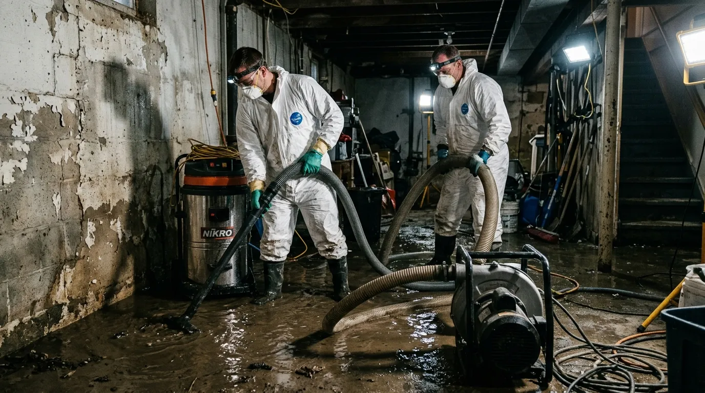 Sewage Cleanup crew on a Missouri City dispatch